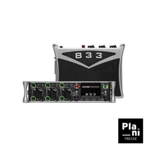 Sound Devices 833 est une mixette / enregistreur compacte et légère idéale pour une utilisation en sacoche à retrouver chez PLANIPRESSE